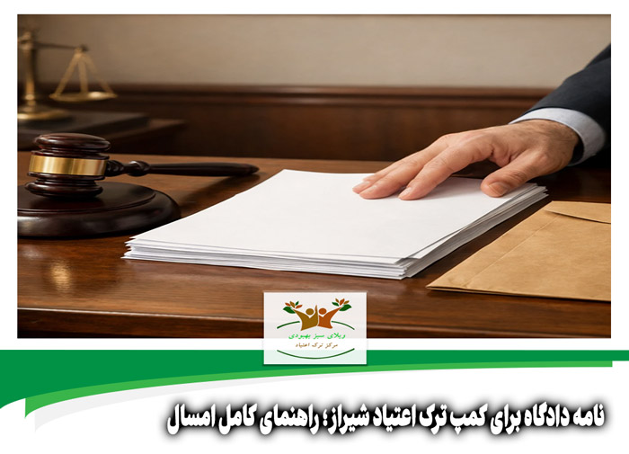 نامه دادگاه برای کمپ ترک اعتیاد شیراز