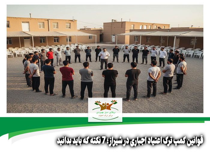قوانین کمپ ترک اعتیاد اجباری در شیراز
