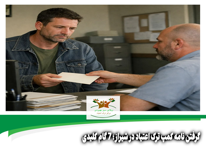 گرفتن نامه کمپ ترک اعتیاد در شیراز